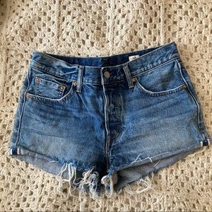 Levi’s 501 White Oak Cone Denim Cutoff Jean Shorts